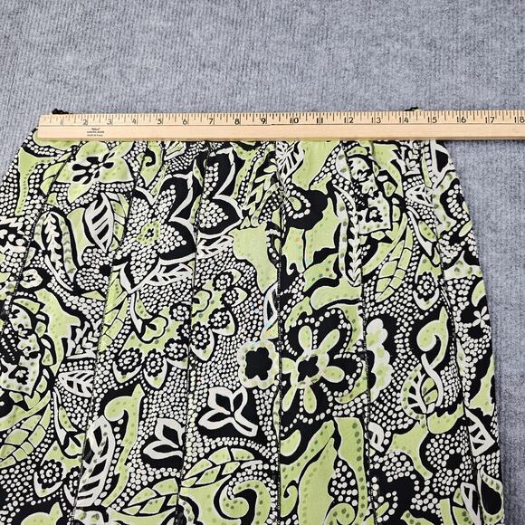 Vintage Style & Co Skirt Womens 10 Green Y2K Floral Midi Flounce Hem Phoebe 90s - Picture 4 of 6